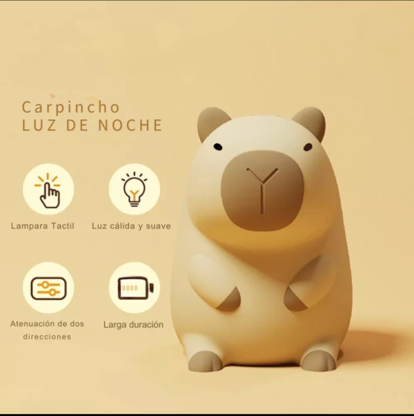 Lámpara Capibara Carpincho, Usb Recargable - Imagen 3